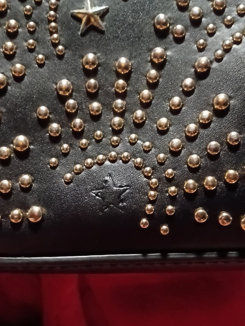 Michael Kors Black Studded Crossbody Bag with Gold Accents - Picture 4 of 9